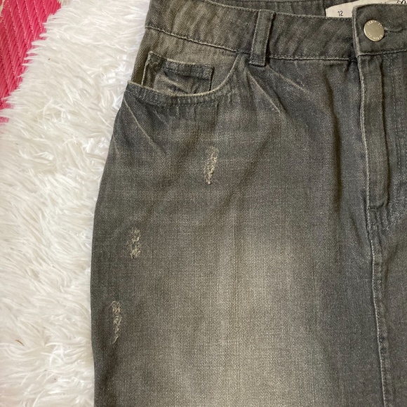 Denim Co Gray Denim Mini Skirt 8 - Picture 5 of 7